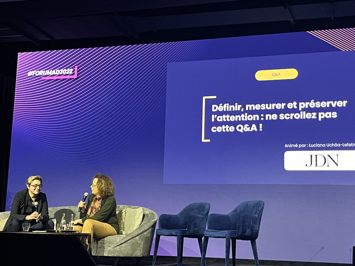 [#ForumAD2022] Comment définir, mesurer et préserver l’attention❓
Q&amp;A avec Dorothée Rieu <a href="/mediamento/">Dorothée Rieu</a> animée par <a href="/uchoalefebvre/">Luciana Uchôa-Lefebvre</a> #MBAMCI