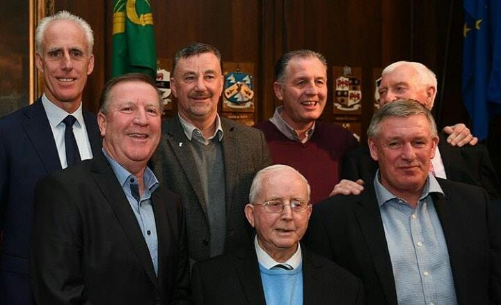 Some of the Ireland heroes at the Euro 88 get together at the Mansion House back in December 2018. #euro88 #coybig