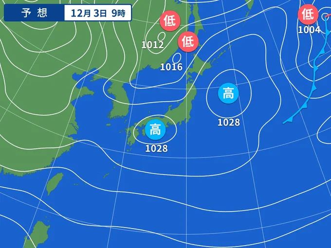 やはり天気図は嘘つかないので注視していれば、なんとか冬は乗り切れそうですね。あさってまで天気図緩んでます。そんなに降らないよ 