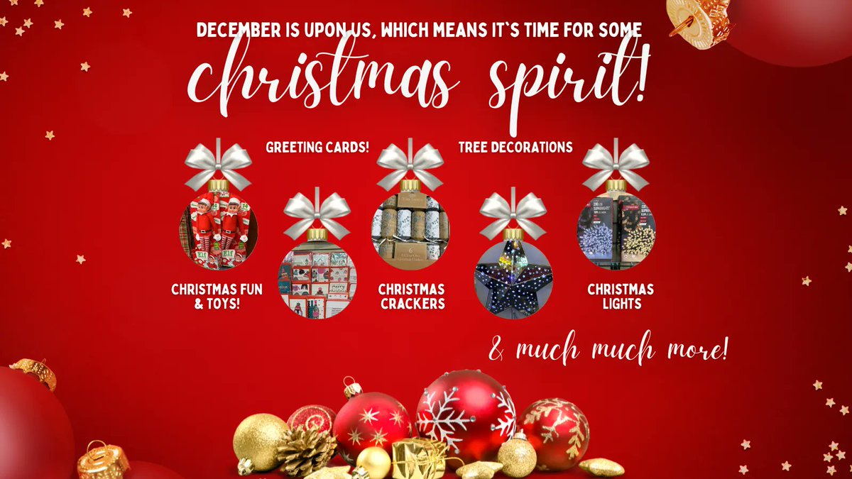 The month of Christmas is officially here, so let's some seasonal cheer! 🎅🎄

We have some of the best products in town available to help you celebrate the jolliest of seasons, so pop in and check out our full Christmas range before it flies off the shelves!