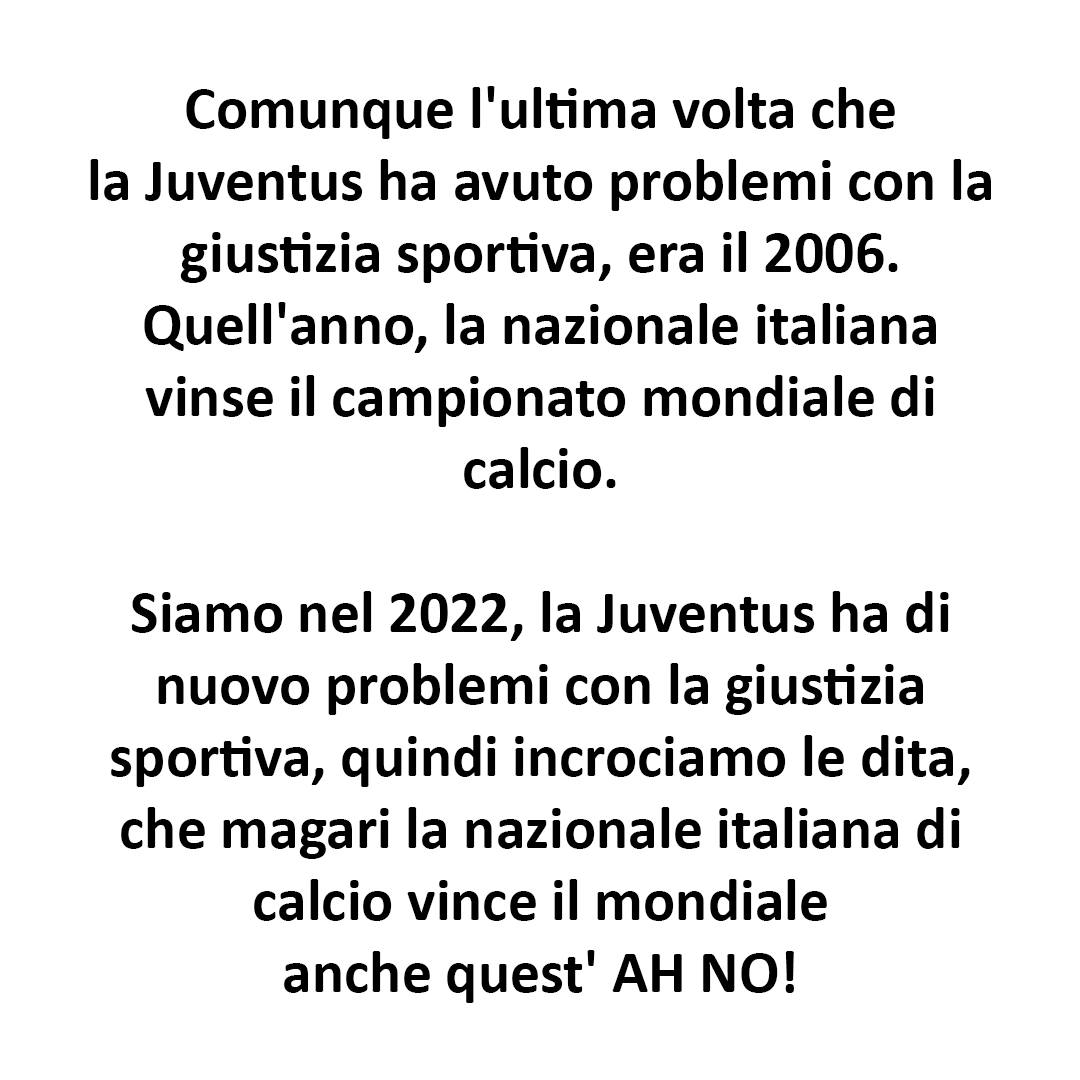 SamuPagliaricci's tweet photo. #Qatar2022 #QatarWorldCup2022 #Juventus #Figc https://t.co/8x55YY2R9t