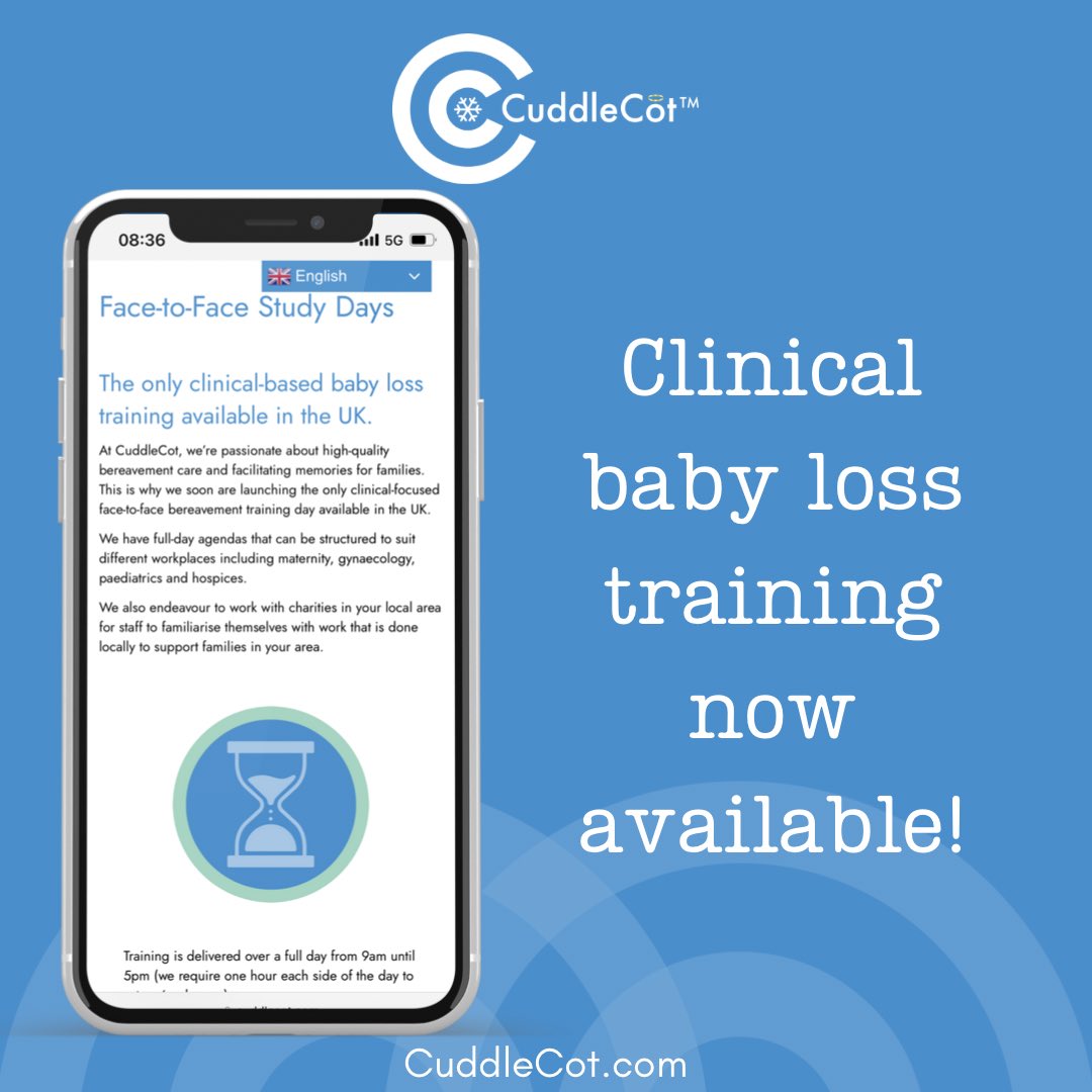 CuddleCot's tweet photo. We now have clinical baby loss training for health professionals and students available to book for hospitals, hospices and universities via our website. 

Visit our website for more information https://t.co/p9lgLDcSv1

#babyloss #bereavement #sids #stillbirth #tfmr #miscarriage https://t.co/lo5xk1Wx4O