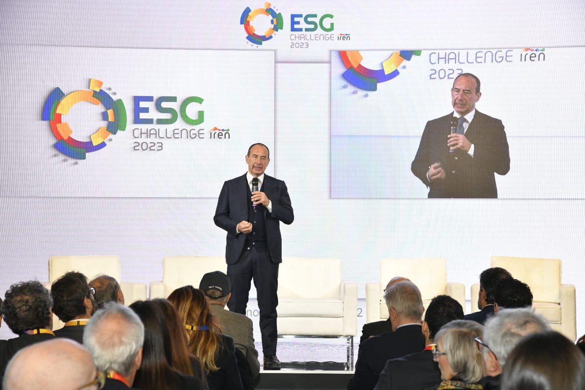 gruppoiren's tweet photo. Prende il via la ESG Challenge Iren 2023, evento organizzato per discutere e approfondire le tematiche della sostenibilità e sfide #ESG insieme a grandi ospiti di riferimento del settore. #ESGChallenge https://t.co/gs7gZfC9w8