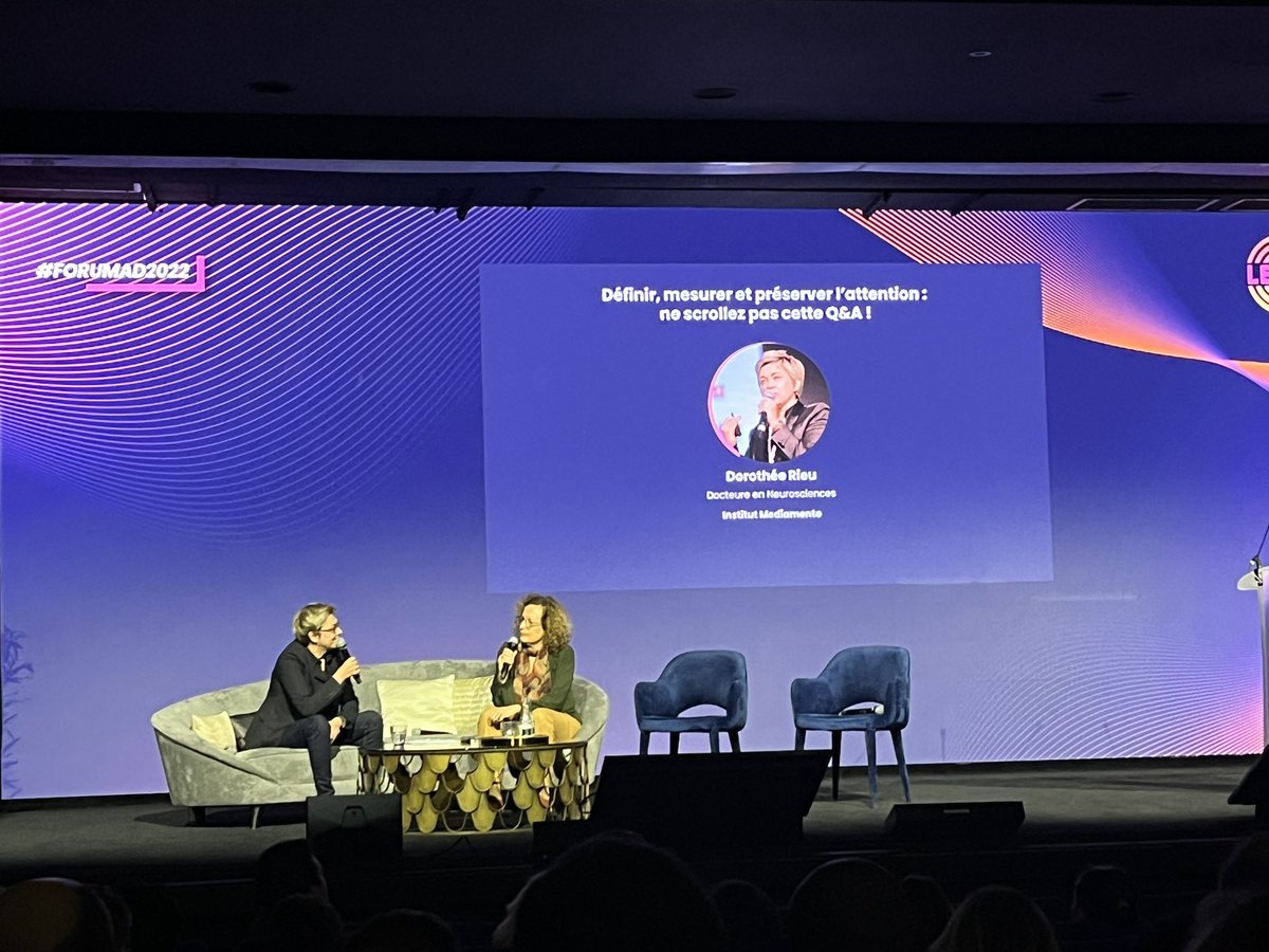 Définir, mesurer et préserver l’attention. Un enjeu de taille pour notre génération (et les autres)
CF un essai lu il y a quelques temps -> La civilisation du poisson rouge: Petit traité sur le marché de l'attention un livre de Bruno Patino. #IIM #ForumAD2022 #MMA #IAB