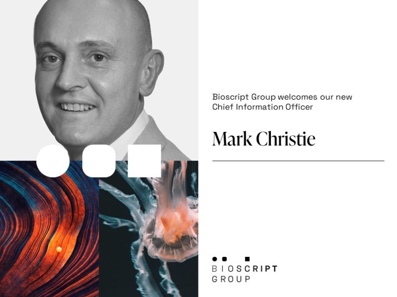 Bioscript Group is delighted to welcome Mark Christie, who joins as Chief Information Officer. Mark brings a wealth of knowledge, having over 25 years’ experience in directing and supporting IT systems in both the public and private sectors.