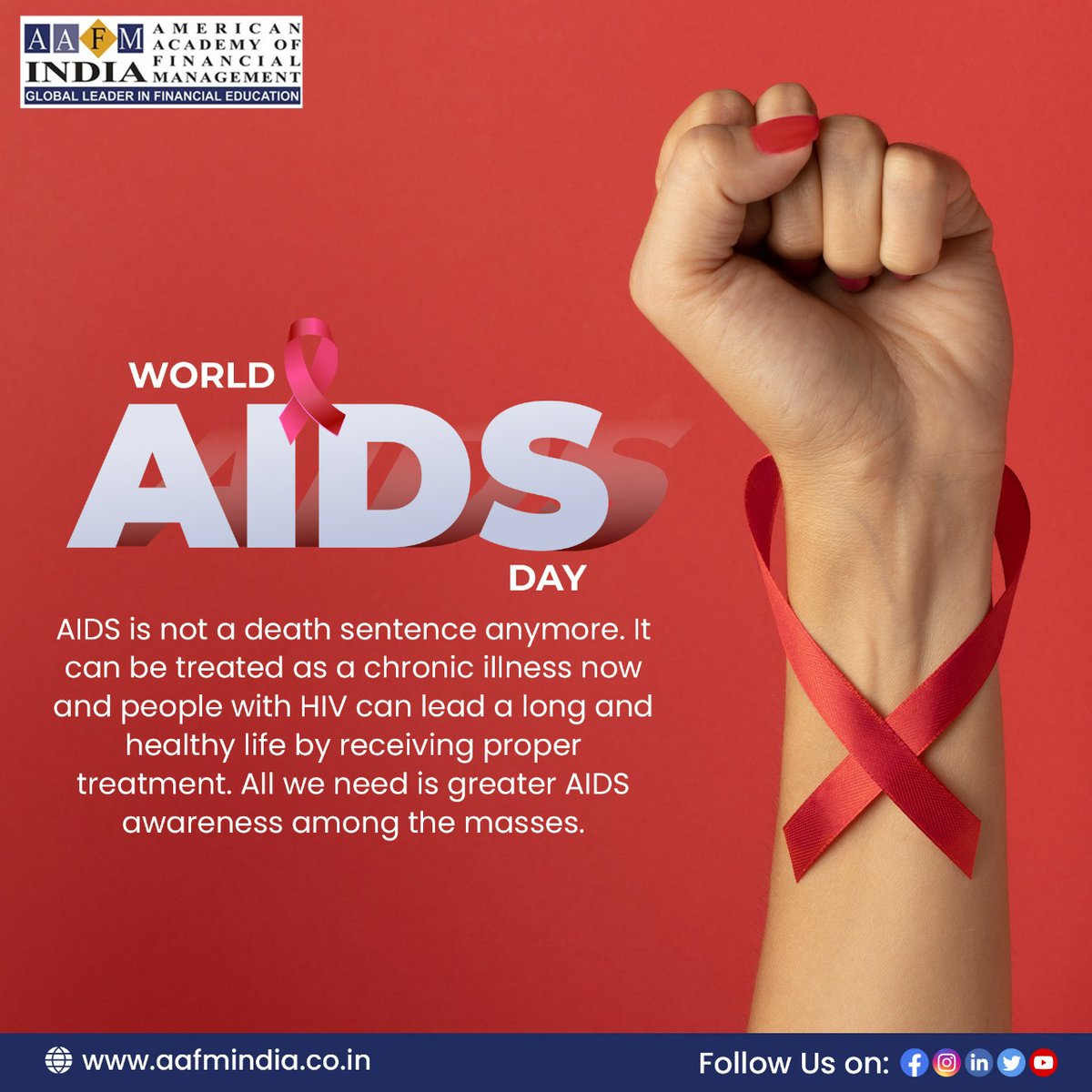 AafmIndia's tweet photo. Let's stand together on AIDS Day.
#WorldAIDSDay #hiv #aids #hivawareness #aidsawareness #hivaids #aidsday #awareness #hivstigma #st #hivpositive #stass #mentalhealthawareness #worldhepatitisday #reducingstigma #WorldAIDSDay2022 #Financialgoals #financing #aafm #aafmindia https://t.co/GYF1pXCVDE