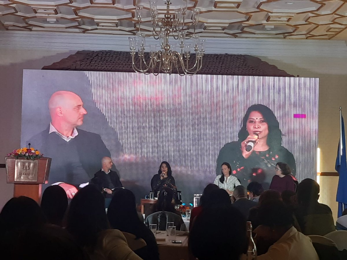VSONepal's tweet photo. VSO wants to thank @EUinNepal for the opportunity to share our reflection in the panel “Partnerships &amp; new funding mechanisms”. Shikha Shrestha, Head of Programmes highlighted the value of solidarity of civil society in creating long lasting change unlocking peoples' potentials. https://t.co/m1YZHWWZvP