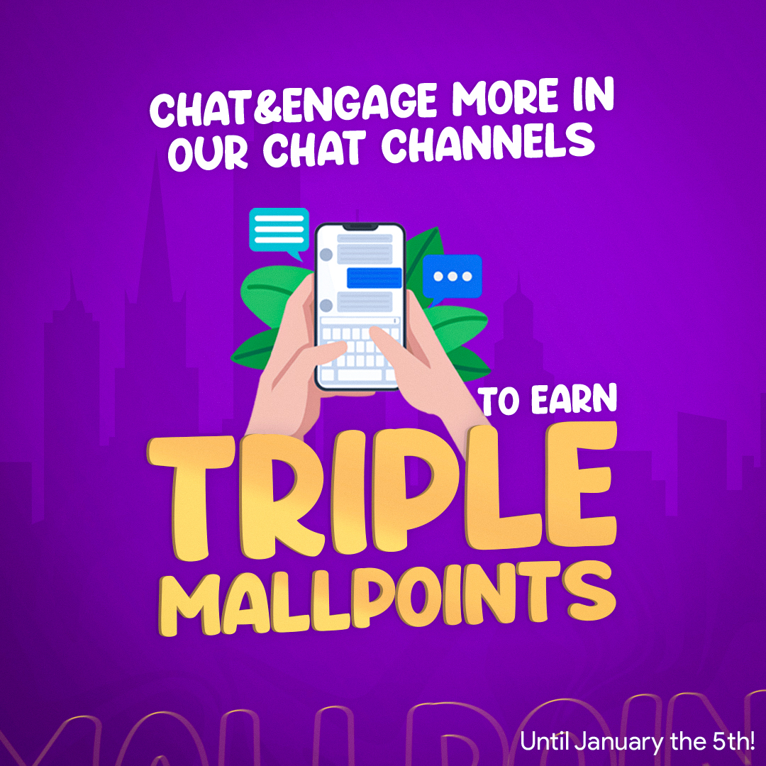 Feeling chatty?

Join us in our Telegram and Discord channels and get TRIPLE rewards for becoming a regular chat participant! Easy peasey! 😉

If you haven't joined yet, you'll even earn some points if you join through your MallStar App! ✅