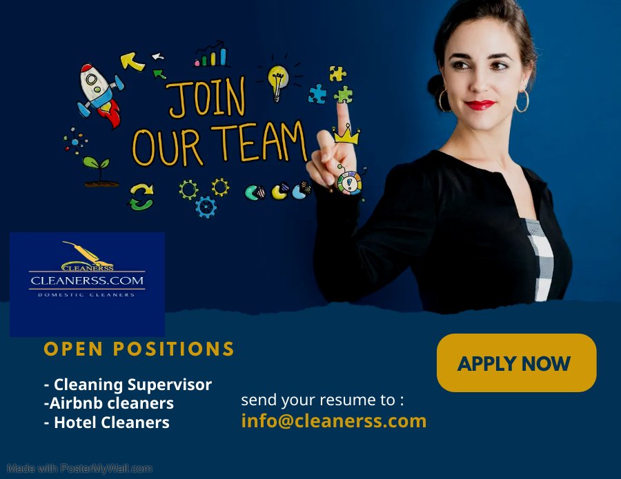 We're Looking for permanent self employed cleaners to join our team please register your interest @cleanerss.com