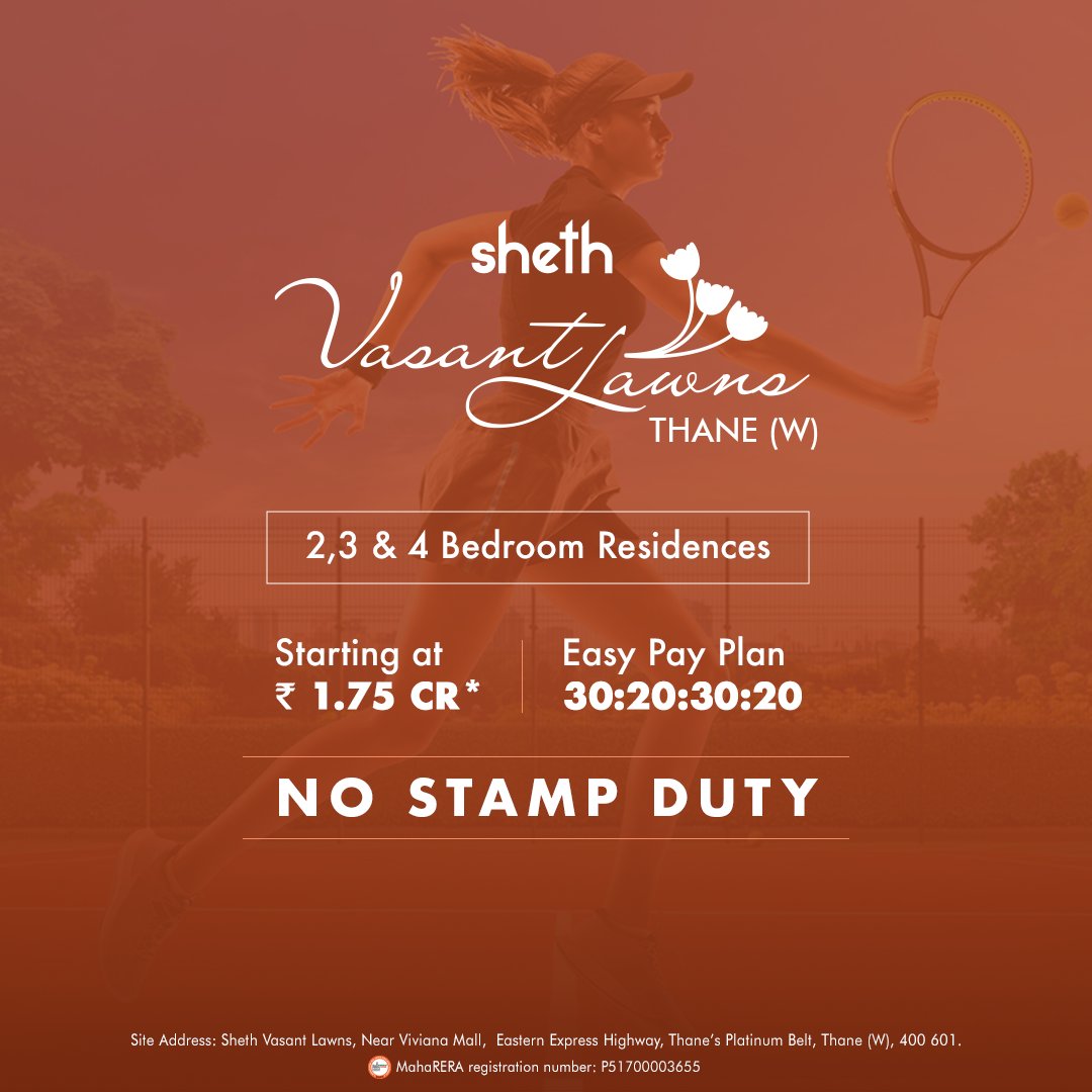 ShethGroupLtd's tweet photo. Here's your last chance to choose Sheth Vasant Lawns as your home and rekindle your love for sports with the Multi-Purpose Court

#VasantLawns #ASG #thane #homes #designs #shethvasant #realty https://t.co/vU3p6ivPUF
