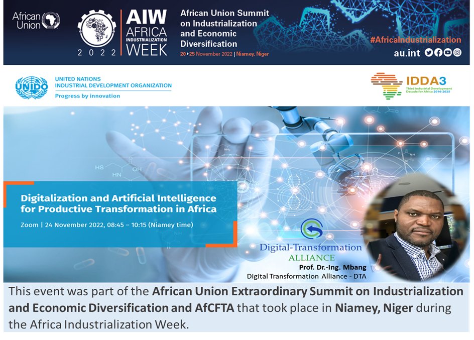 DTA_Alliance's tweet photo. As a side event to the Africa Union Summit on Industrialization, @dta_alliance shared a @UNIDO panel speaking about enabling technologies for Productive transformation as key for the industrialization in Africa and the way to get it done. 
@AfCFTA, @unetel_patronat, @angoraAman https://t.co/d5ykzAlJug