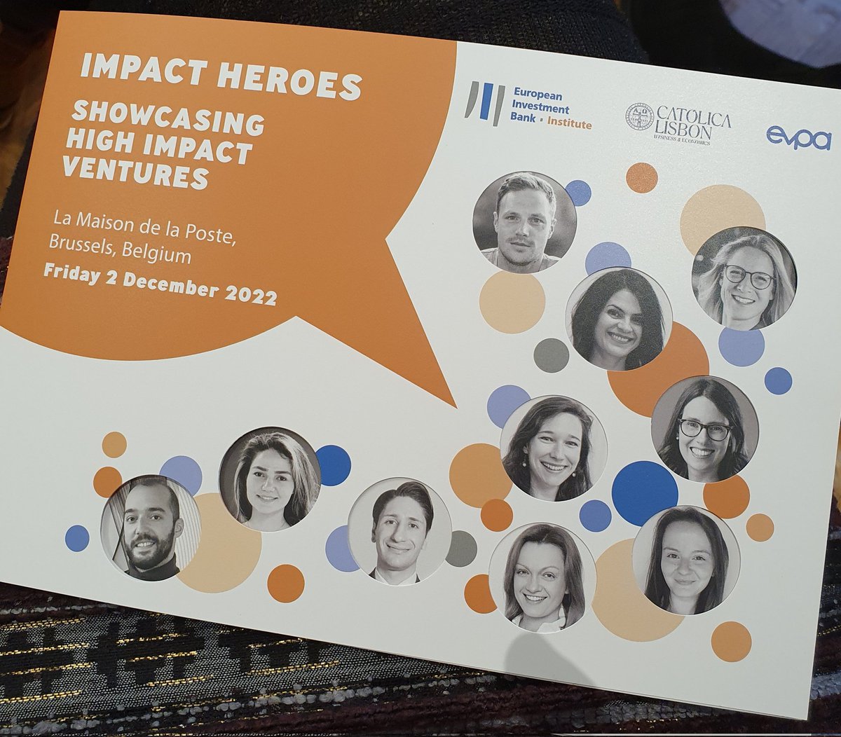 Our co-founder and CTO @FloJVGschwend is attending @_EVPA_ in Brussels today and tomorrow. Thanks to <a href="/EIBINSTITUTE/">EIB INSTITUTE</a> for organising the impact heroes event where a number of high impact ventures will be presenting #innovation #entrepreneurship