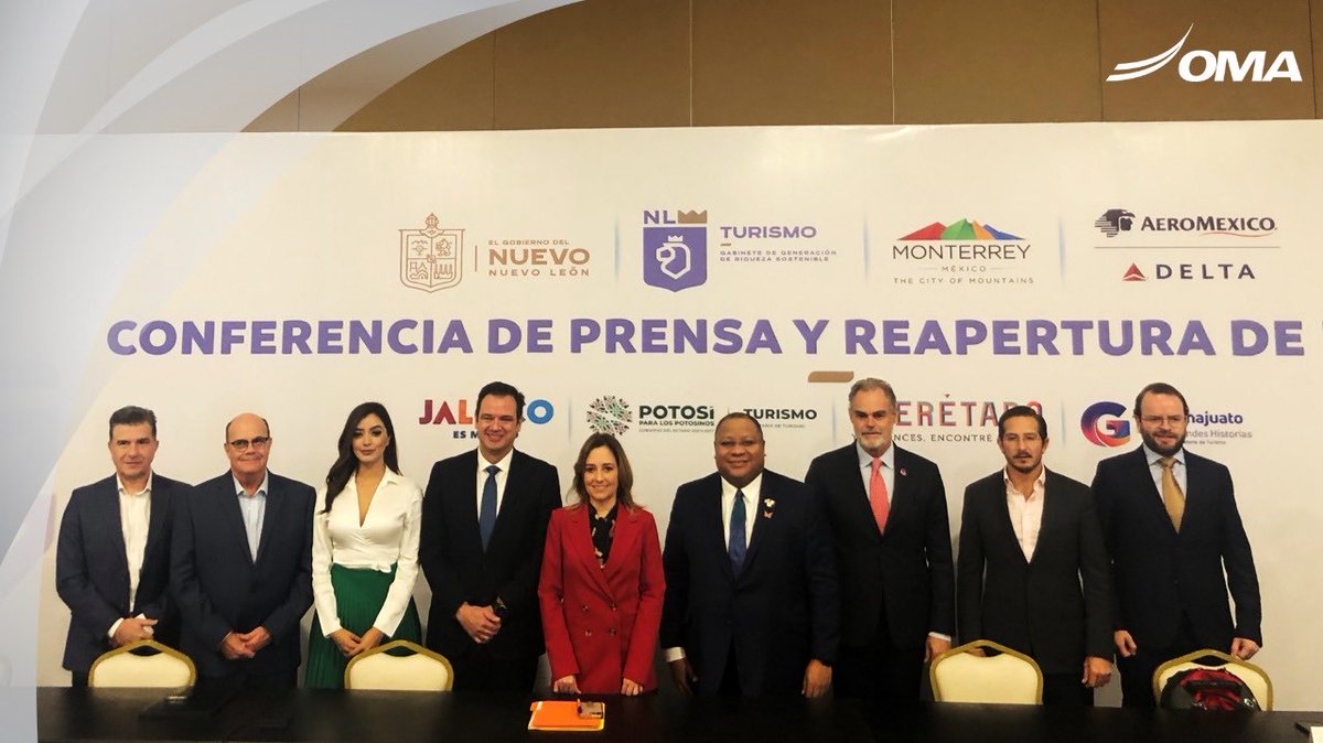 Hoy <a href="/Aeromexico/">Aeroméxico</a> anunció la reactivación de las rutas al Bajío, Guadalajara, Querétaro, San Luis Potosí y Los Ángeles desde el <a href="/AeropuertoDeMTY/">Aeropuerto Internacional de Monterrey</a> consolidándolo como el #HUB del norte del país, sumándose a los destinos internacionales hacia Madrid, Atlanta y Detroit.