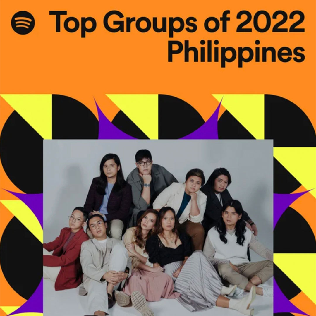 BenAndBenMusic's tweet photo. Maaa #1 most streamed OPM group in the Philippines daw kami sa Spotify 2022 😭✨ https://t.co/TzH1uejeLU