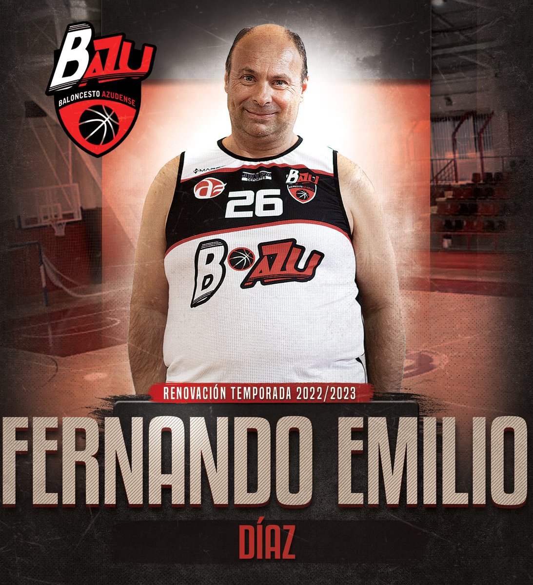 [Renovación] Llega el jueves y seguimos con la presentación de nuestros chicos y chicas <a href="/ADAAzuqueca/">ASOCIACIÓN ADA</a>. Hoy es el turno de Fernando Emilio Díaz.
¡Qué bien que estés con nosotros, Fernando!
#BAZUADA🏀