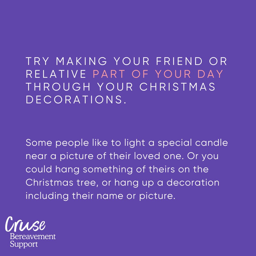 Christmas can be really difficult when you’re grieving 💜

If you’re facing the festive period after a bereavement, we'll be sharing some tips you can use to remember someone at Christmas; swipe to read our first! 🎄👇