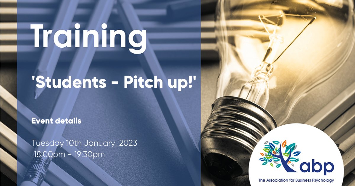 Book now for the first in a brand-new series of student events – ‘Students – Pitch up!’ on 10th January 2023.  To secure your place, click here. bit.ly/3OMoAlO