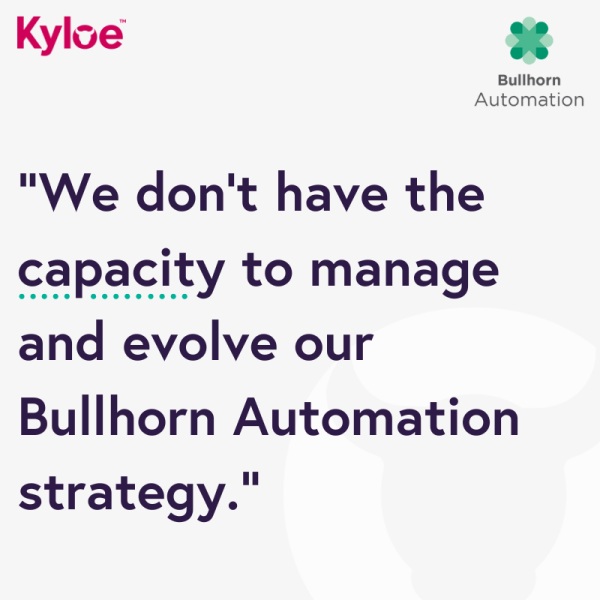 Getting automation right takes time and patience. We’re here if you need help in managing and evolving your Bullhorn Automation strategy. Learn how you can get maximum value from Bullhorn Automation: kyloepartners.com/services/conne…...