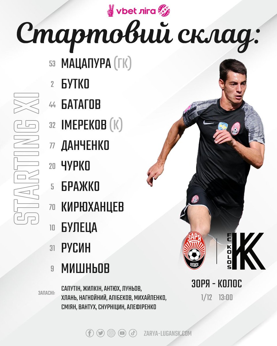 FCZoryaOfficial's tweet photo. ⬛️⬜️ Стартовий склад нашої команди:
#football #fczorya #zorya #zoryaluhansk #фкзоря #зорялуганськ #фкзаря #зарялуганск https://t.co/ta3KkZTVLQ