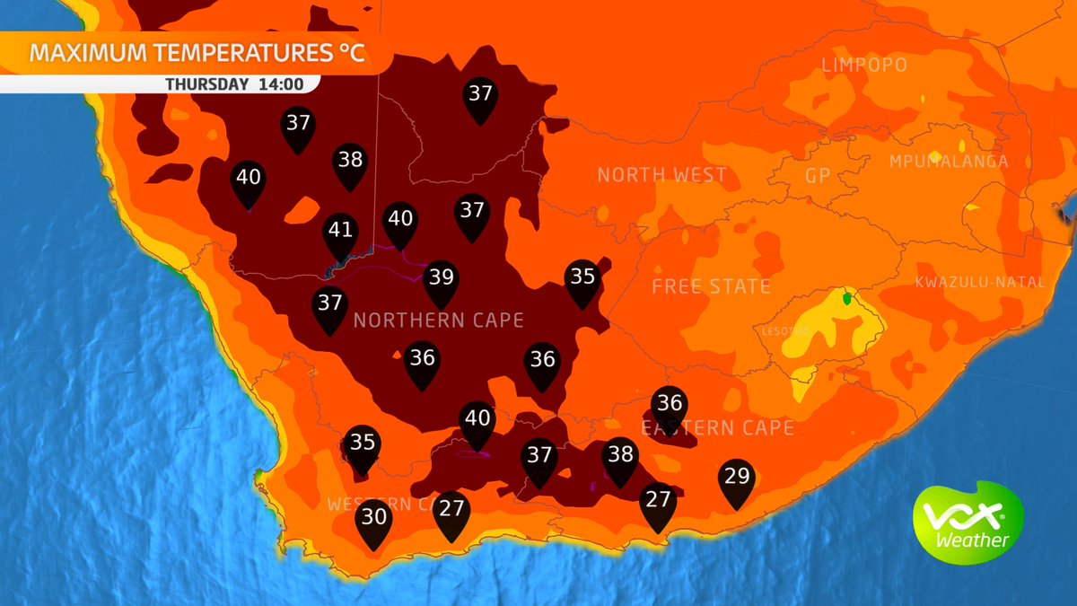VoxWeatherZa's tweet photo. 🔥 🔥 HOT, DRY & WINDY = HIGH FIRE RISK 🔥 🔥
More runaway fires at risk while parts of Nelson Mandela Bay are still burning
🥵Extreme discomfort🥵
Northern, Western & Eastern Cape
1 December 2022 08:00 - 20:00
Image: Nelson Mandela Bay Municipality
#voxweather #ECfire https://t.co/F9KPvNFSXS