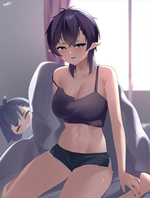 姊姊早安呀💜💜💜
記得小聲點才不會吵醒拾參醬唷💜ξ( ✿>◡❛)
姊姊最近有好好睡覺覺了ユイ好開心ヽ(=^・ω・^=)丿
 #TT013Art 