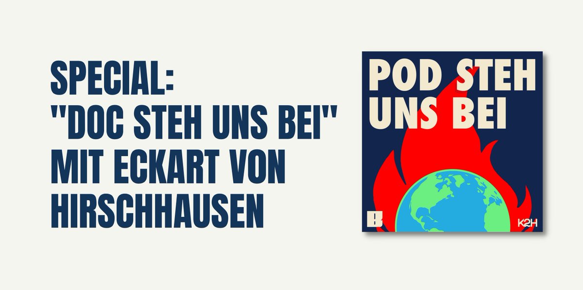 Nicht verpassen: <a href="/SaraSchurmann/">Sara Schurmann</a>, Matthias Riegel &amp; <a href="/David_Wortmann/">David Wortmann</a> sprechen mit Eckart v. Hirschhausen über Viren, die Folgen der Klimakrise auf den Körper und unseren aktuellen Diskurs. Zusätzlich: der Katar-Deal und unser Hoffnungsschimmer der Woche.
🎙️ pod-steh-uns-bei.podigee.io/34-special-mit…