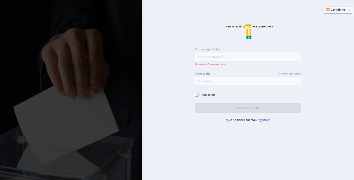 ✉️💻📱 Por primera vez, la Universidad de Extremadura celebra unas elecciones a rector de manera electrónica.
📩 ¡Participa! ¡Vota!
