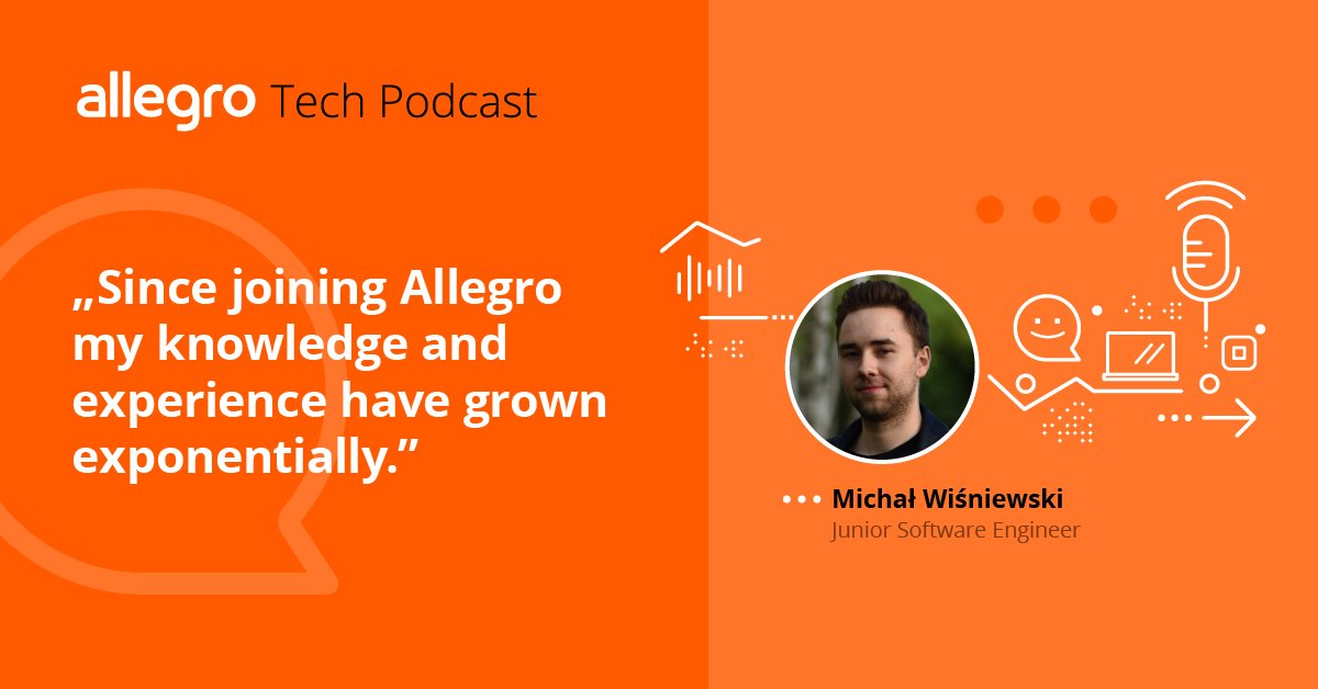 allegrotech's tweet image. Listen to the next episode of #AllegroTechPodcast. Michał Wiśniewski talks about the technological side of advertising products available on #Allegro and his way from the e-experience program to the role of Junior Software Engineer in the #AllegroAds. 💻podcast.allegro.tech/o-pracy-w-alle…