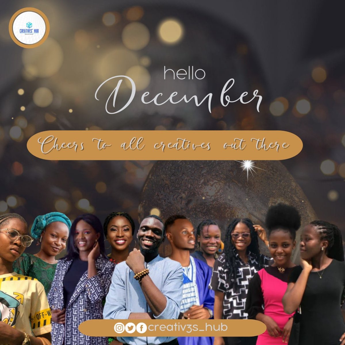 Creativ3s_hub's tweet photo. Heyyyyy,

It's December!!!
Welcome to the month of Celebration!!!

Hence we'd like to celebrate all creatives we know out there!
Cheers to what you're doing in the world of creativity...

And cheers to more that you're yet to do.

We love you!
Happy New Month. https://t.co/B6XgoEFW1Z