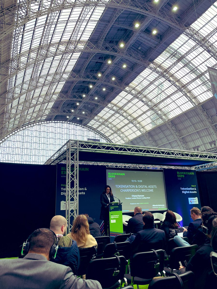 Kicking off <a href="/TechExpoUK/">Tech Expo UK</a> <a href="/Blockchain_Expo/">Blockchain Expo</a> with welcome speech from <a href="/LWLW3network/">London Women Leading Web3</a> - talking tokenisation, digital assets and a decentralised future based on Web 3.0