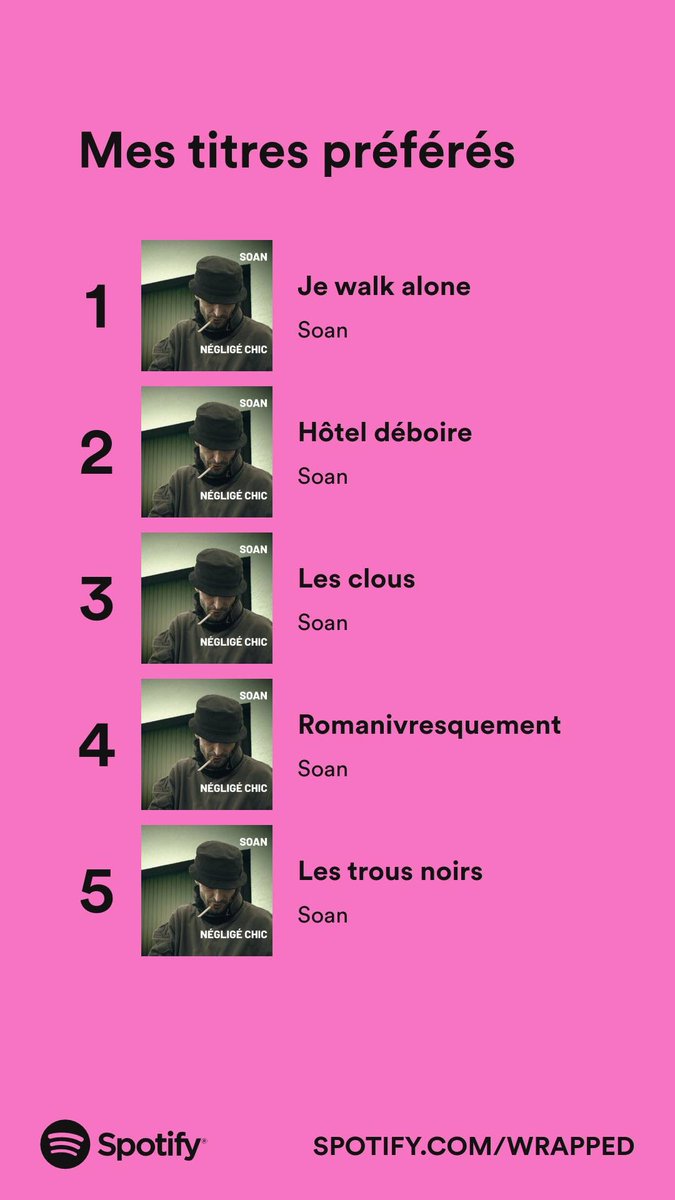 Vous connaissez peut-être mon côté metalleux mais c’est SOAN qui aura fait mon année musicale 2022! Bravo @SoanPerso pour ce magnifique nouvel album! 🔉 open.spotify.com/album/65VFtKTm…