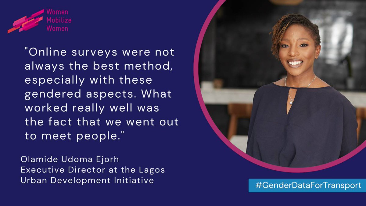 WomenMobilize's tweet photo. Live from Women and Transport Africa 📣
Olamide Udoma Ejorh of @ludi_org shares her experience with gender-responsive data collection for the new study by @mytransport and @TUMInitiative
More on our new website 👉 https://t.co/Ulz39ME861
#GenderDataForTransport https://t.co/RtracKQlGT