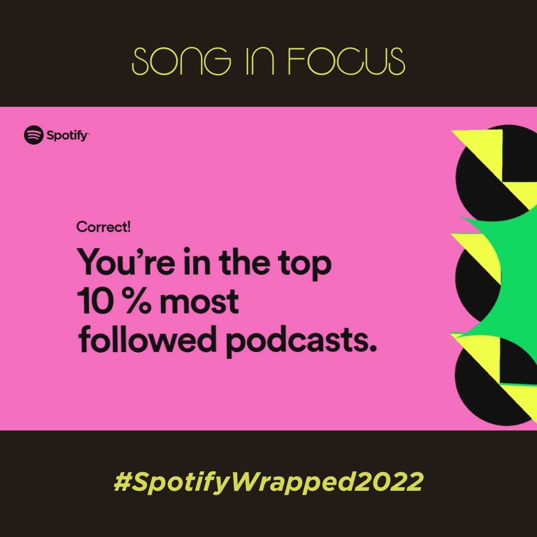 SongInFocus's tweet image. Follow us on Spotify here: spoti.fi/3uzkWkv

#SongInFocus #SpotifyWrapped2022