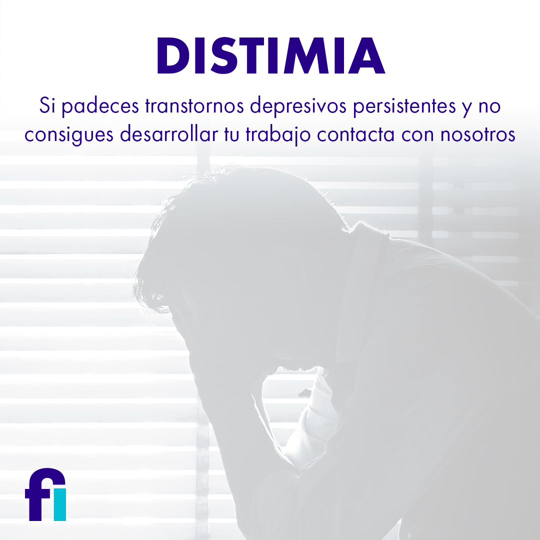 Si padeces distimia y quieres saber si tienes derecho a una incapacidad permanente, en Fidelitis podemos ayudarte. 
Te informaremos sobre la viabilidad de tu caso y el tipo de pensión que te pertenecería.

#distimia #incapacidadpermanente #pensiónincapacidad