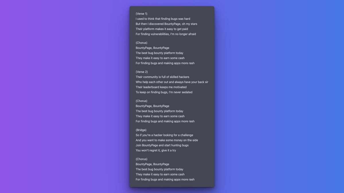 Checkout the lyrics #openai
