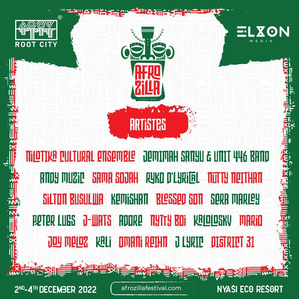 Kamali_21's tweet photo. It’s the #AfroZillaFestival2022 and going down at Nyasi Eco Resort, Kajansi from 2nd to 4th of December. Book your tickets that come with tents now and let’s attack the weekend for 3 days.
Entry 100K
With a tent Single 150K
Couple 200K

Thread of Performers! #AfroZilla https://t.co/RgL0h58cnV