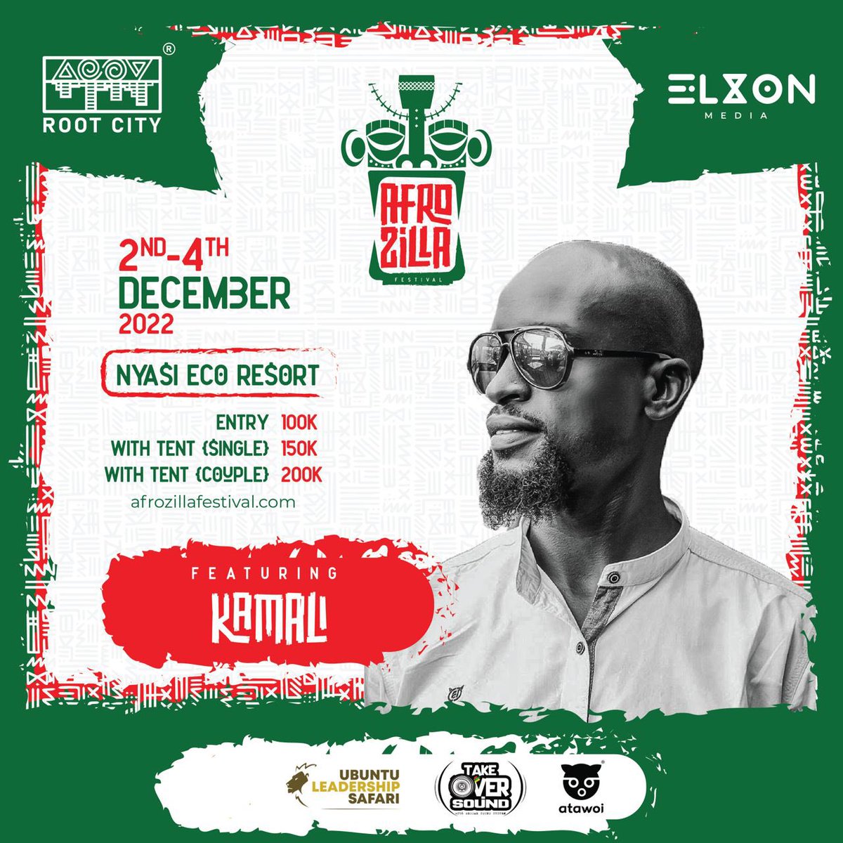Kamali_21's tweet photo. It’s the #AfroZillaFestival2022 and going down at Nyasi Eco Resort, Kajansi from 2nd to 4th of December. Book your tickets that come with tents now and let’s attack the weekend for 3 days.
Entry 100K
With a tent Single 150K
Couple 200K

Thread of Performers! #AfroZilla https://t.co/RgL0h58cnV