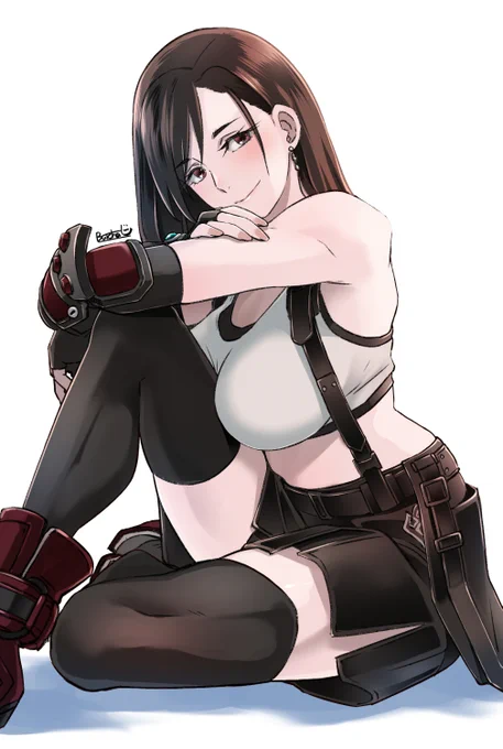 ティファの左耳に掛けた前髪の流れはティファの記号と思っているのでこだわりです。 