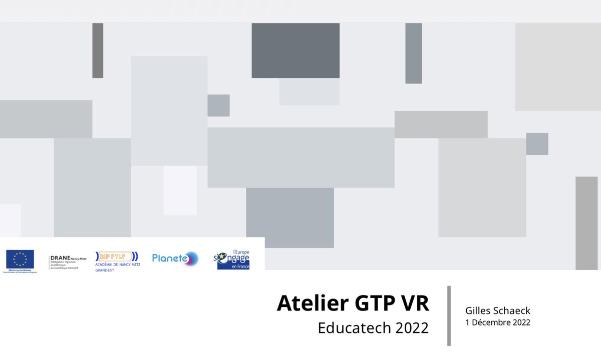 RT <a href="/dane_nancy_metz/">DRANE Nancy-Metz</a> En direct d'#EducatechExpo, réunion du GTP environnements immersifs ⤵️
Atelier d'appropriation du matériel #VR dans les 15 laboratoires numériques #PLANETE_FEDER de l'<a href="/acnancymetz/">Académie de Nancy-Metz</a>.
#NumériqueÉducatif
#ÉcoleNumérique 
#réalitéviruelle …