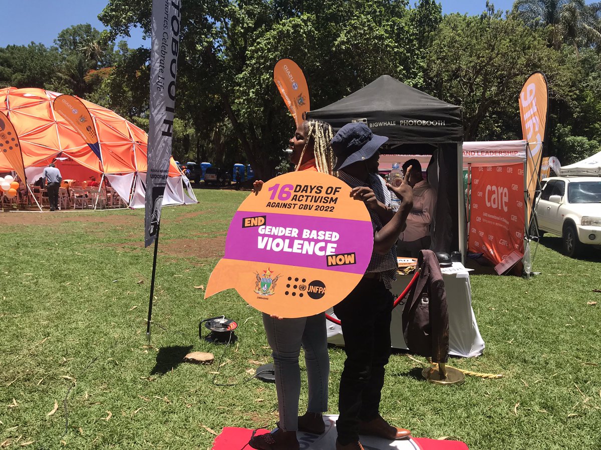 Happening now <a href="/UNFPA/">UNFPA</a> <a href="/MinofWomenZim/">Ministry of Women Affairs Zimbabwe</a> #16DaysOfActivism high level panel discussion market place at the Harare Gardens. Come and join us and hear how you too can learn more about #EndGBV 
<a href="/abbiemse/">abbigail msemburi</a> <a href="/UNFPA_ESARO/">UNFPA East and Southern Africa</a> <a href="/UNZimbabwe/">UN Zimbabwe</a> <a href="/verena_bruno/">Verena Bruno</a> <a href="/MujajatiPat/">Patricia Mujajati</a>