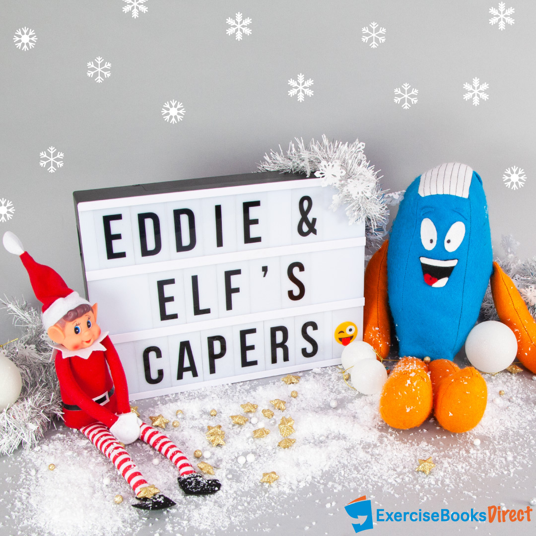 ExBooksDirect's tweet photo. 🎅Eddie and Elf's Capers 2022🎅
The naughty #Elf has come to stay with Eddie the Exercise Book throughout #December. 
Do you think the Elf will lead Eddie astray? 
👉Follow us to keep up to date with what they both get up to...
#elfontheshelf #elfontheshelf2022 #teachersoftwitter https://t.co/tdckneAAWV
