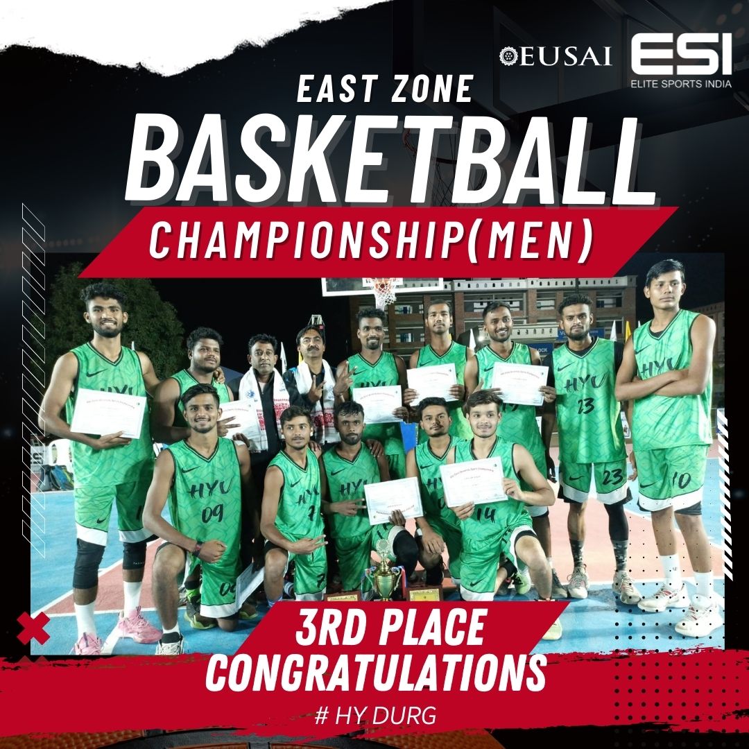 Team HY Durg clinch the bronze &amp; seize the third spot in the East Zone Men’s Basketball Championship🏀 🏆🥉
.
.
.
.
.
.
.
.
.
.
.
.
.
#basketball #aiu #interuniversity #esi #eusai #ballers #basketballindia #epbl #proleague #liveaction #universitysports #athletes #indianbasketball