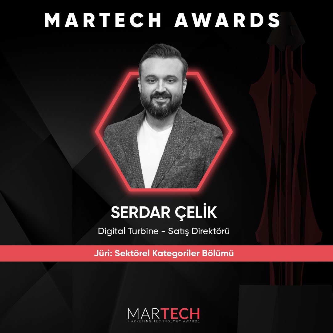 MarTech Awards 2023’te; Sektörel Kategoriler Bölümü jüri üyelerimiz arasında Digital Turbine Satış Direktörü Serdar Çelik de yer alıyor. 

#MarTechAwards2023

🔸 martechawards.org