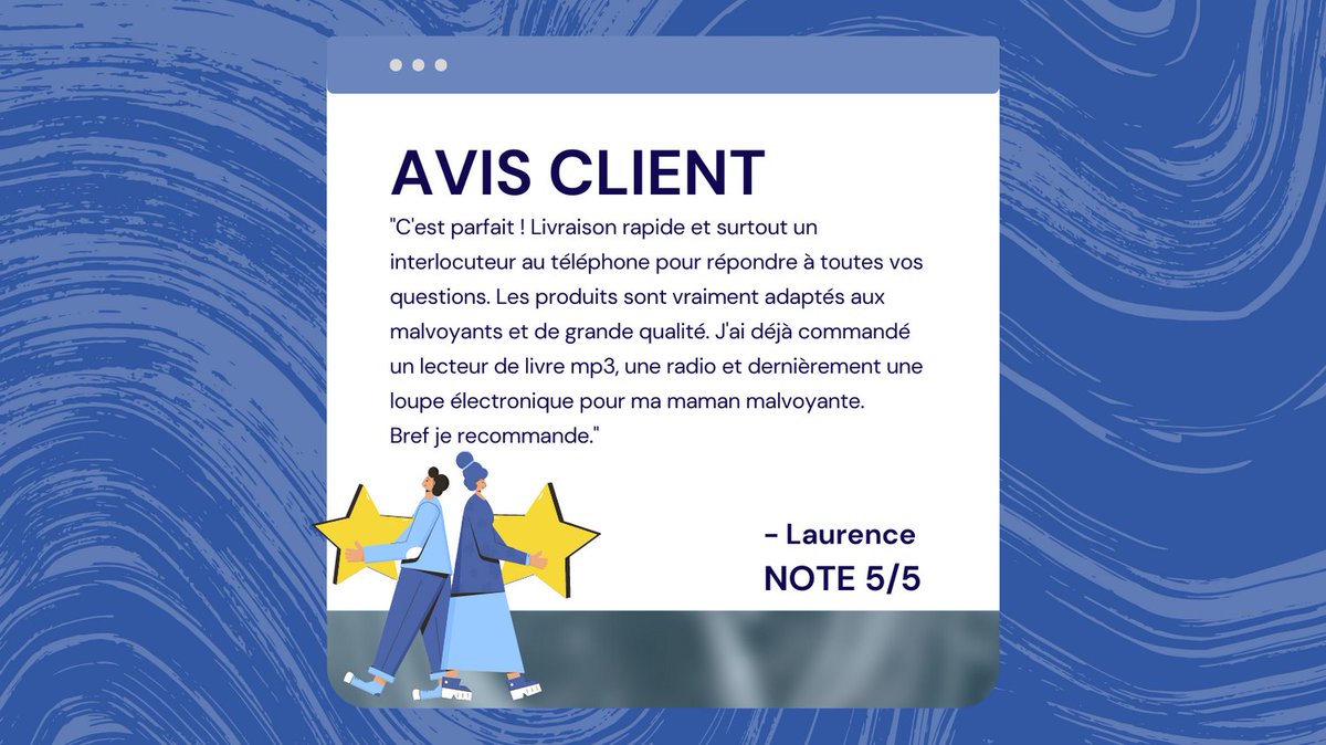 CFLOU (@cflou1) on Twitter photo Les avis de nos clients nous tiennent à cœur ! 🥰
Merci pour ce témoignage 💙
👉 Contactez nos conseillers !
☎ Par téléphone au 03 88 01 24 55
📧 Par mail à info@cflou.com
#motivation #conseil #conseiller #cflou #deficientvisuel #avisclient #satisfactionclient Les avis de nos clients nous tiennent à cœur ! 🥰
Merci pour ce témoignage 💙
👉 Contactez nos conseillers !
☎ Par téléphone au 03 88 01 24 55
📧 Par mail à info@cflou.com
#motivation #conseil #conseiller #cflou #deficientvisuel #avisclient #satisfactionclient