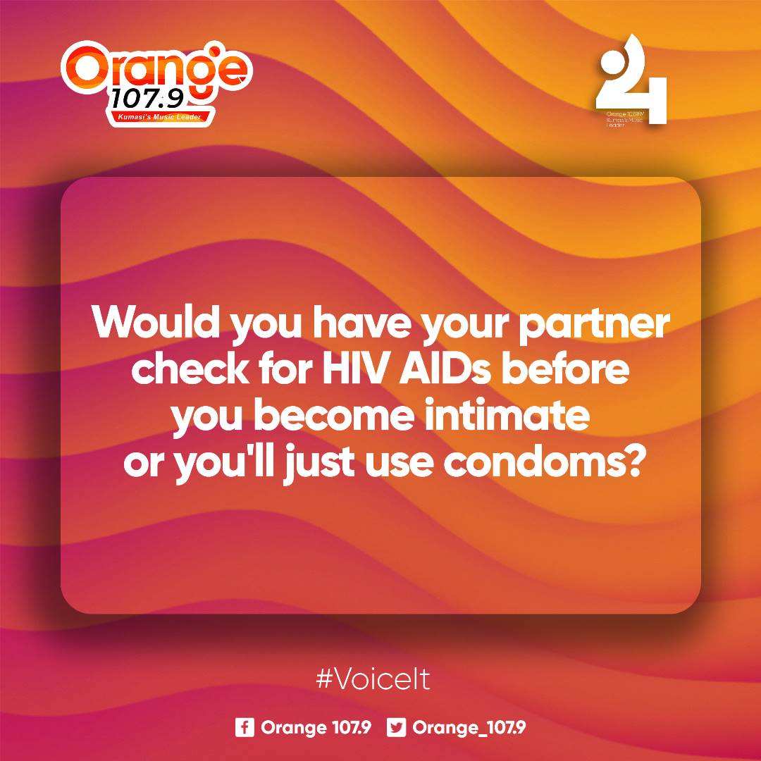 Orange_1079's tweet photo. Would you have your partner check for HIV/AIDs before you become intimate or you'll just use condoms?
Share your thoughts with @aafrimp x @DjWoodyn on the #OrangeUrbanMix
Today's #VoiceIt is proudly brought to you by @Ebonycondoms69
#WorldAIDSDay https://t.co/IiEqOL1b2e