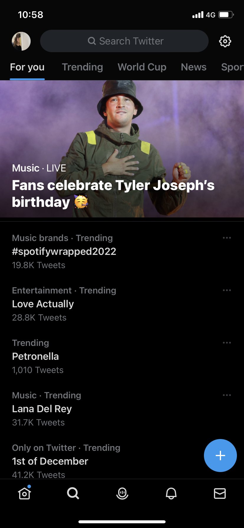 Love seeing tyler joseph on my for you happy birthday to him!! 