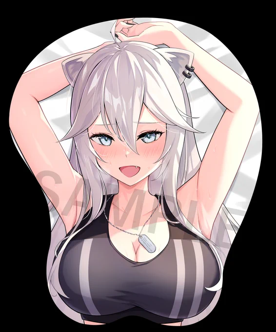 冬コミはこんな感じのししろんおっぱいマウスパッド作ります!(委託割合決めるために、リプにアンケートあるので回答してくれると助かる!) 