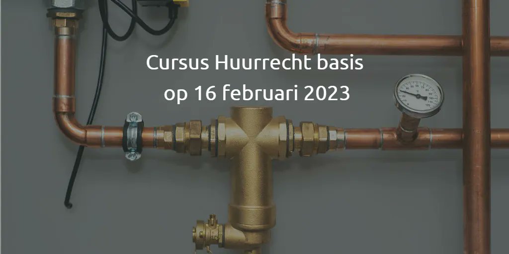 Ben je adviseur, makelaar, opzichter, projectleider of administratief medewerker en hou je je bezig met verhuur van woningen? Wil je op de hoogte zijn van de actuele juridische zaken?  buff.ly/3kq2pkZ