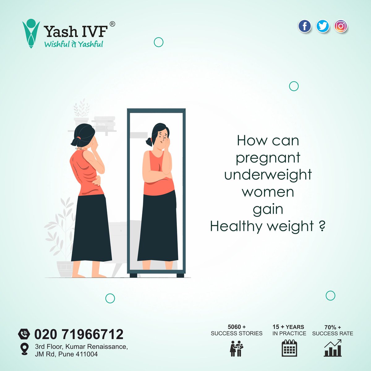 PearlIvf's tweet photo. How can pregnant underweight women gain Healthy weight?
For details visit: https://t.co/MycFtsQG3F
#pearlwomenshospital #yashivf #infertility #fertility #fertilityclinic #health #healthybody #wishfulteyashful
#underweight #weight #obesity #weight #isholution #weightgain https://t.co/0TAjXt9j07