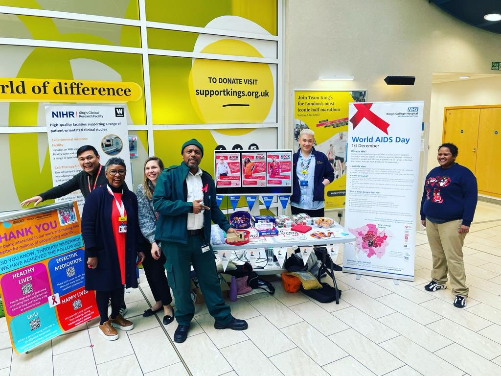 King's CRF (@kingscrf) on Twitter photo King’s Clinical Research Facility out today supporting #WorldAIDSDay - all are welcome to stop at the Golden Jubilee Wing Entrance at
<a href="/KingsCollegeNHS/">King's College NHS</a>. Colleagues will be speaking to people about HIV and AIDS, as well as research, public involvement and our work! King’s Clinical Research Facility out today supporting #WorldAIDSDay - all are welcome to stop at the Golden Jubilee Wing Entrance at
<a href="/KingsCollegeNHS/">King's College NHS</a>. Colleagues will be speaking to people about HIV and AIDS, as well as research, public involvement and our work!